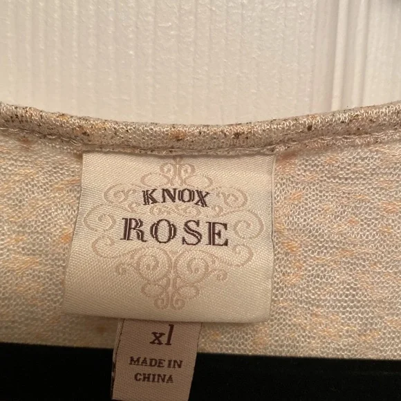 Knox Rose Embellished Cream Sleeveless Top…size XL - Picture 4 of 5